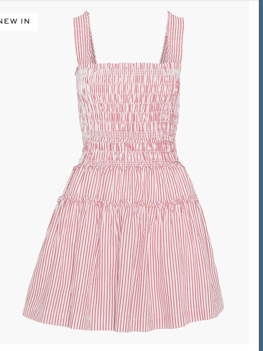 Hill House Home The Azalea Mini Nap Dress in Red Ticking Stripe Red White Large